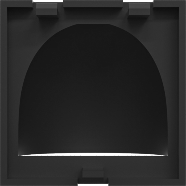 Вывод кабеля 2 мод.,  черн. (45х45мм)