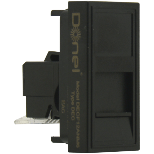 Розетка DEC RJ45 UTP кат.5e,  1мод.,  черн. матовая (22.5х45мм)