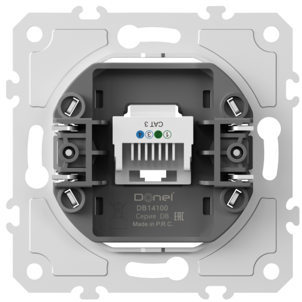 Механизм розетки RJ11 cat.3/ClassE-4,  серия DB