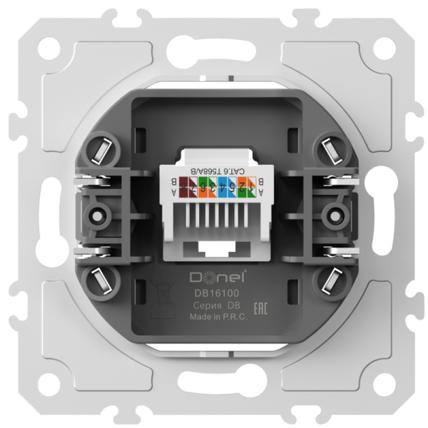 Механизм розетки RJ45 одиночная cat.6/ClassE-8,  серия DB