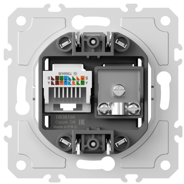 Механизм розетки RJ45/TV cat.5, ClassE-8/0-2400 МГц,  серия DB