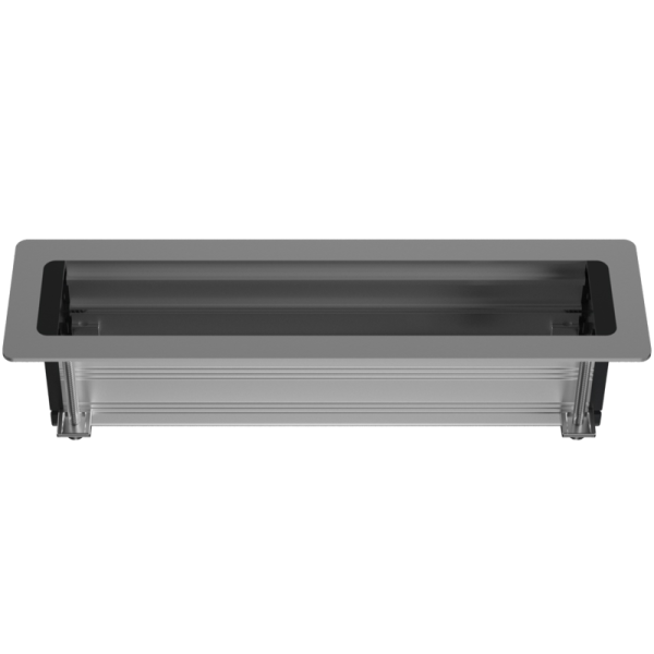 Настольный встраиваемый розеточный блок Static 10 мод. (5 мод. 45х45),  серебро