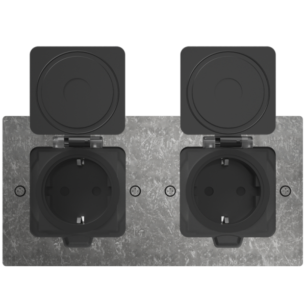 Лючок Surface 4 мод. (2 мод. 45х45 мм.),  оцинкованная сталь,  IP44