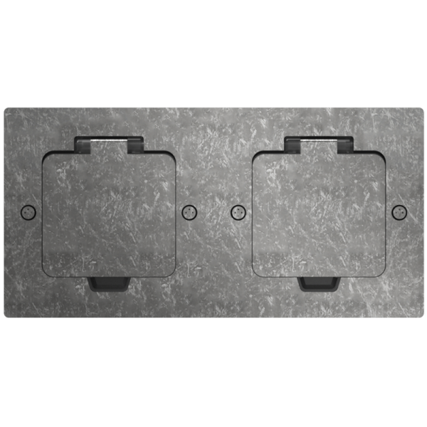 Лючок Surface 4 мод. (2 мод. 45х45 мм.),  оцинкованная сталь,  IP44