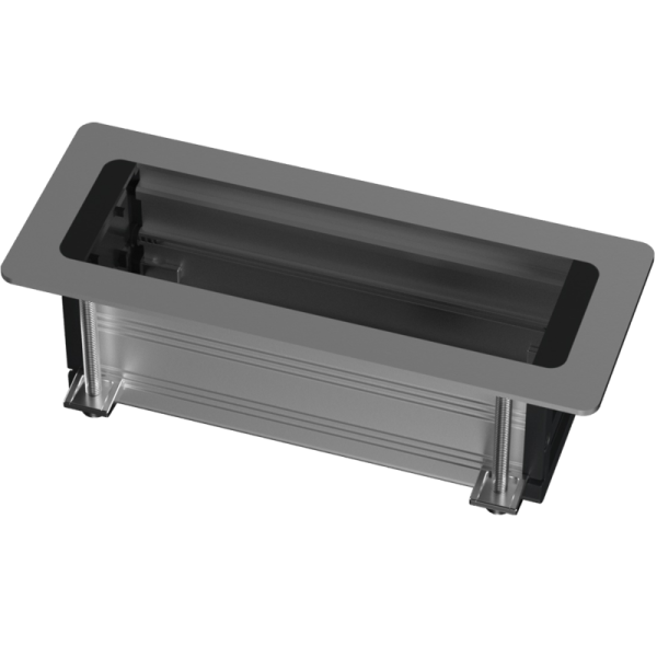 Настольный встраиваемый розеточный блок Static 6 мод. (3 мод. 45х45),  серебро