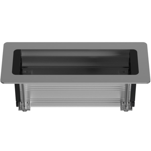 Настольный встраиваемый розеточный блок Static 6 мод. (3 мод. 45х45),  серебро