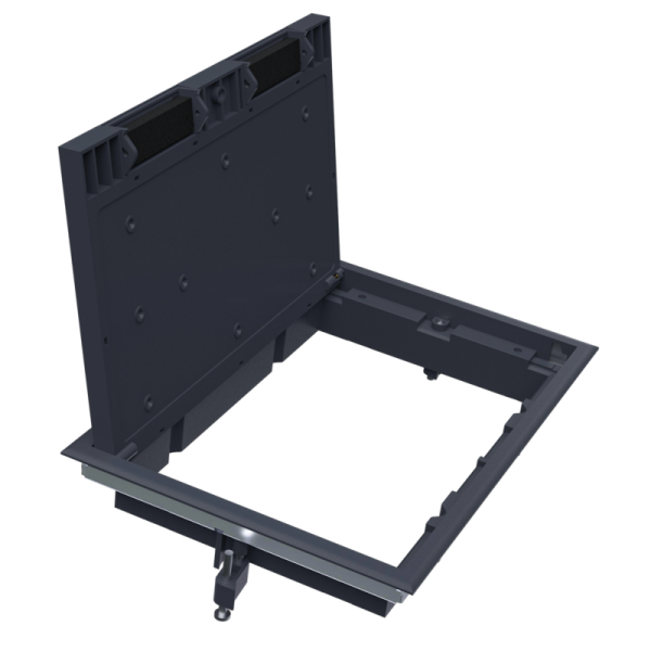 Лючок ревизионный в пол 16 мод.,  крышка ABS + гальванизированная стальная вставка