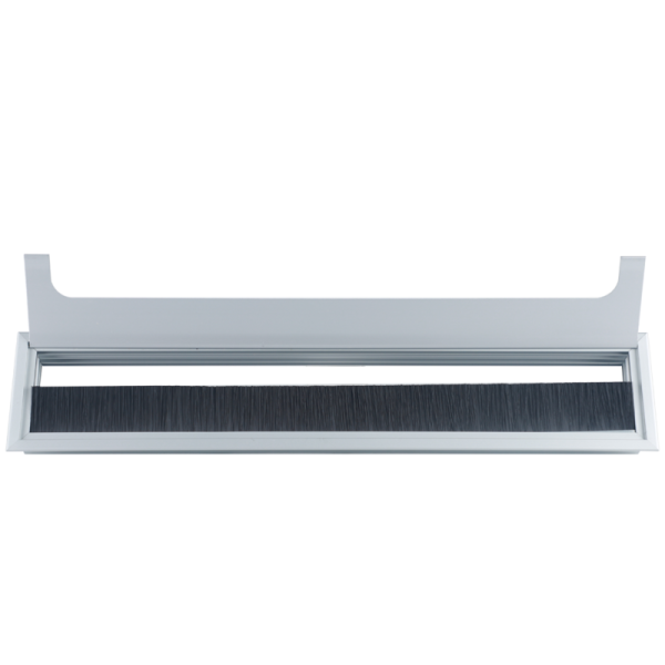 Кабельный громмет (лючок) в стол,  400*80мм,  цвет: серебро