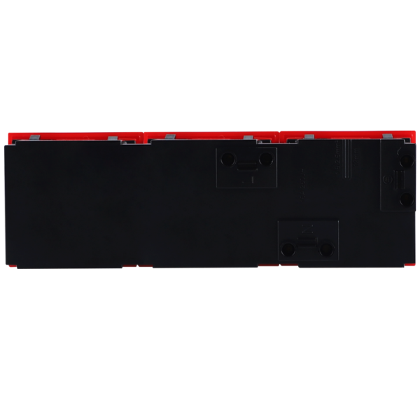 Розетка 3х2К+З нем.ст.,  45 гр.,  с з/ш,  крас. (135х45мм),  серия (тип) DF6