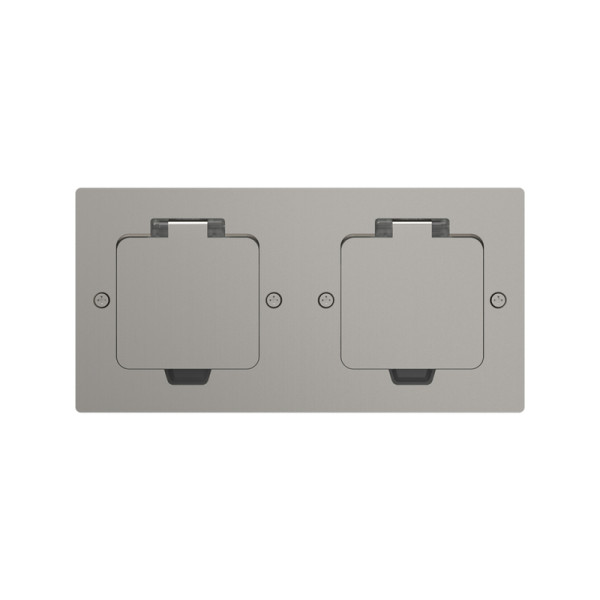 Лючок Surface 4 мод. (2 мод. 45х45 мм.),  никель,  IP44