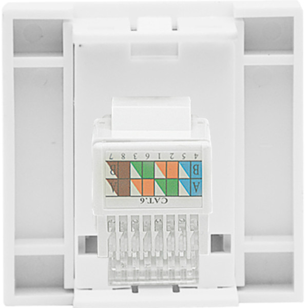 Розетка DEC RJ45 UTP кат.6,  2мод.,  бел. (45х45мм),  серия (тип) DEC