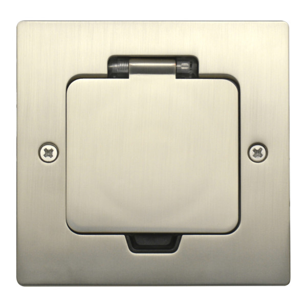 Лючок Surface 2 мод. (1 мод. 45х45 мм.),  никель,  IP44,  (с уст. набором)