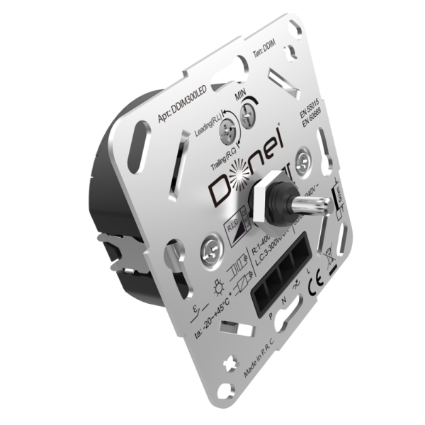 Светорегулятор Triac поворотный,  LED, 300 Вт.,  с доп. входом,  серия DDIM