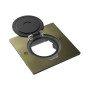 Лючок Surface 2 мод. (1 мод. 45х45 мм.),  круглая крышка,  античная латунь,  IP44