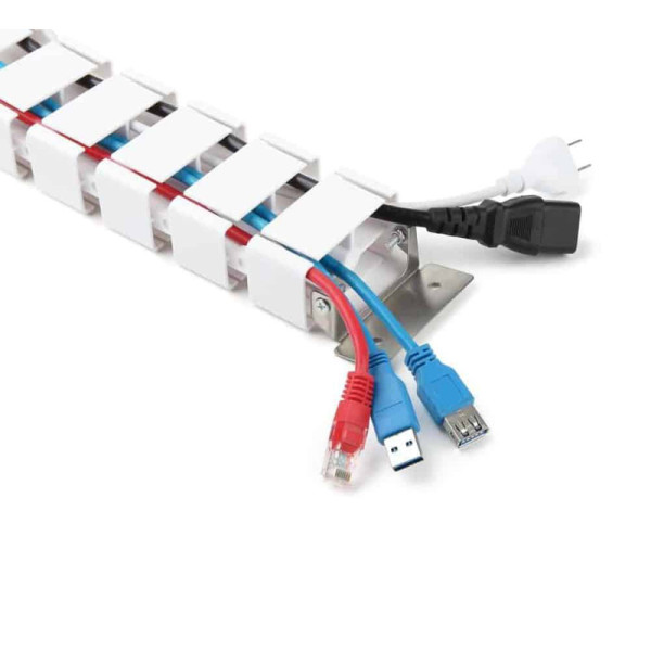 Кабель-канал вертикальный гибкий SquareDesign,  пластик,  белый,  длина 0.792м