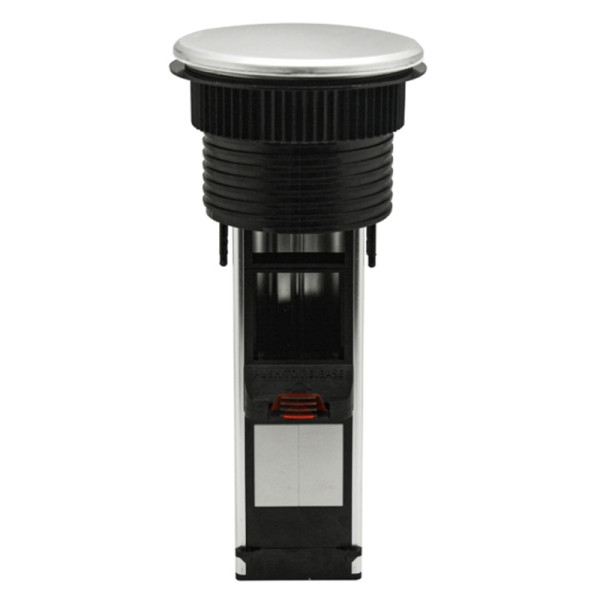 Настольный встраиваемый выдвижной розеточный блок Vertical 6 мод. (3 мод. 45х45),  алюминий