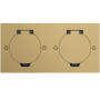 Лючок Surface 4 мод. (2 мод. 45х45 мм.),  круглая крышка,  золото,  IP44