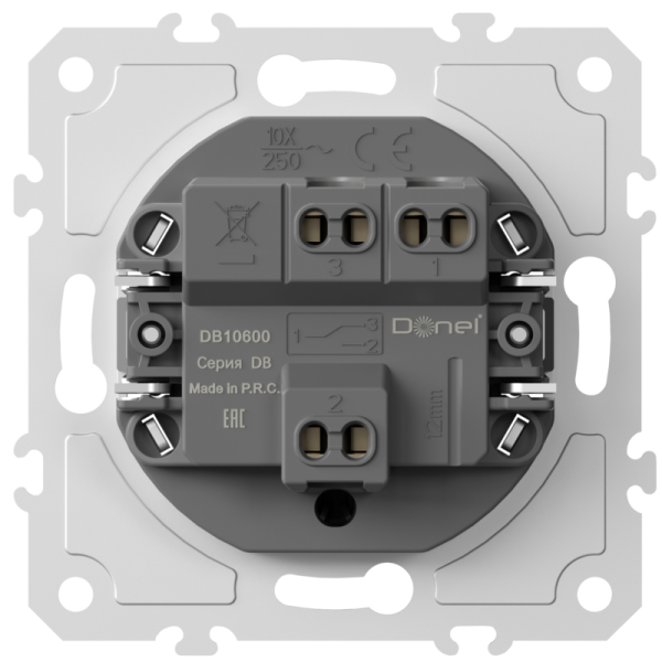 Механизм выключателя В1 с 2-х мест (проходного),  10A 250В~,  серия DB