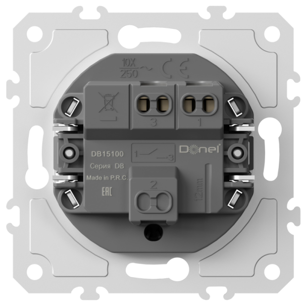 Механизм кнопки звонка 1-но клавишный,  1н.о. 10A 250В~,  серия DA