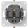 Механизм розетки двойной Schuko с заземлением 16А 250В~ на винтах,  серия DB