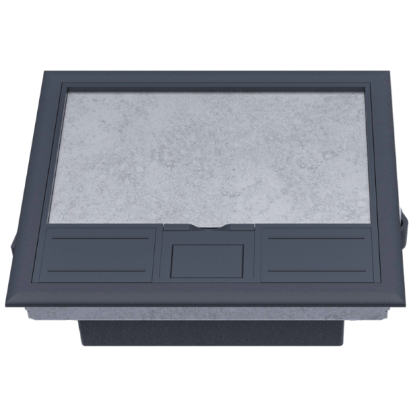 Лючок ревизионный в пол 8 мод.,  крышка ABS + гальванизированная стальная вставка