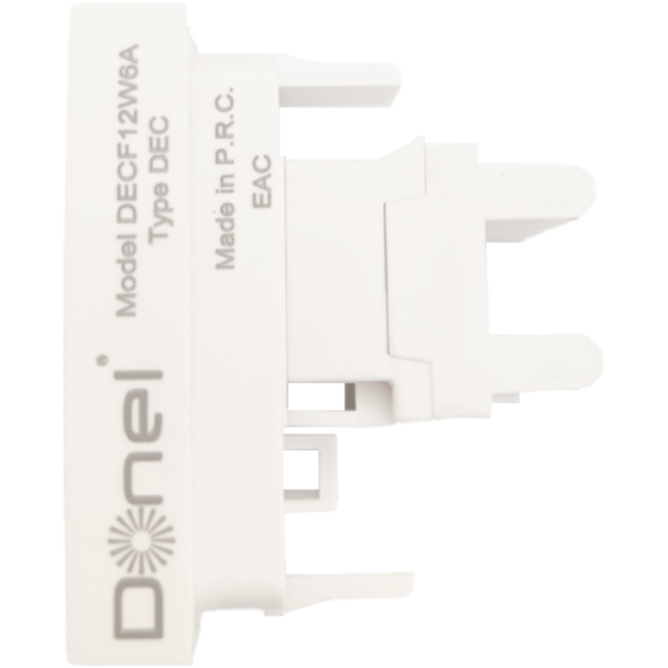 Розетка DEC RJ45 UTP кат.6a,  1мод.,  бел. (22.5х45мм)