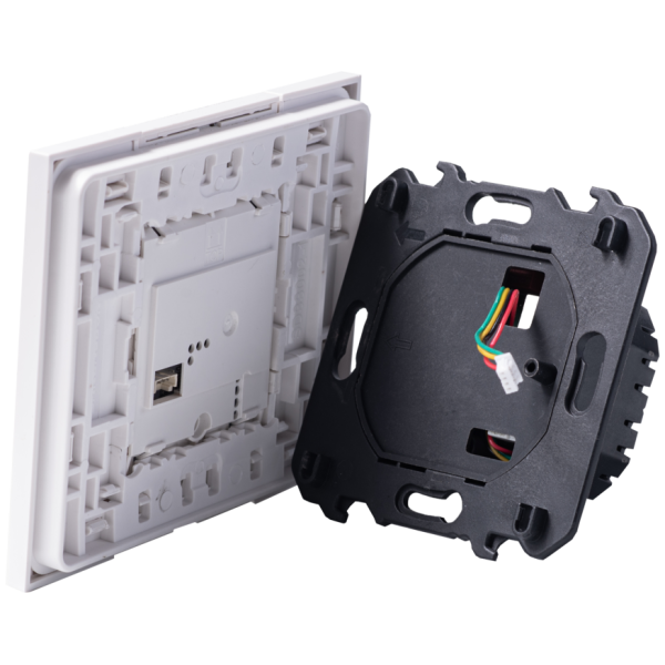 Термостат для ТП цифровой с дисплеем с выносным датчиком 230В 16А 2 модуля,  белый