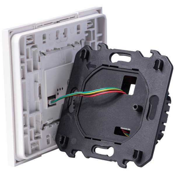 Термостат для ТП цифровой с дисплеем с выносным датчиком 230В 16А 2 модуля,  белый