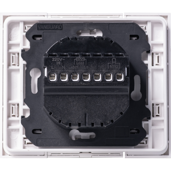 Термостат для ТП цифровой с дисплеем с выносным датчиком 230В 16А 2 модуля,  белый