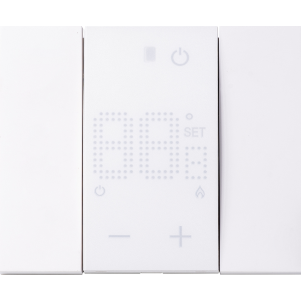 Термостат для ТП цифровой с дисплеем с выносным датчиком 230В 16А 2 модуля,  белый