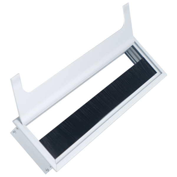 Кабельный громмет (лючок) в стол,  280*80мм,  цвет: серебро