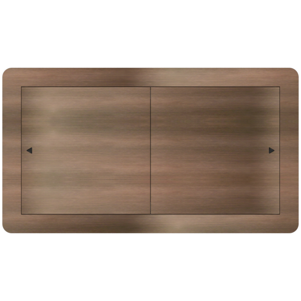 Настольный встраиваемый розеточный блок,  сдвижные крышки,  красная медь Slider 4 мод. (2 мод. 45х45)