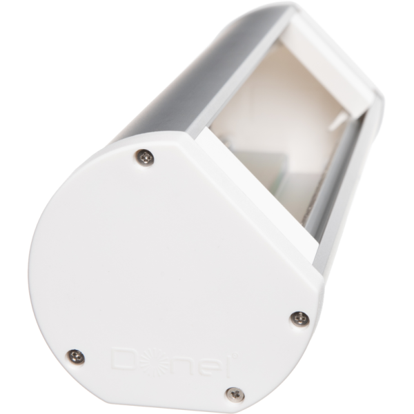 Настольный розеточный блок Ovaledesign 16 мод. (8 мод. 45х45),  белые пластиковые торцевые заглушки