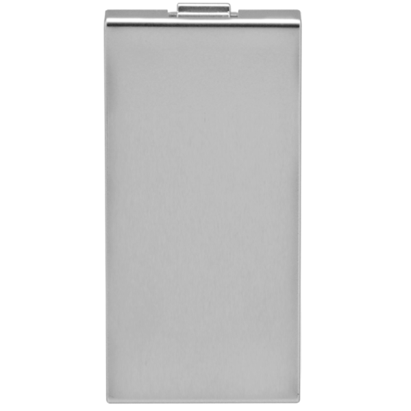 Заглушка 1 мод.,  алюм. матовая  (22.5х45мм)