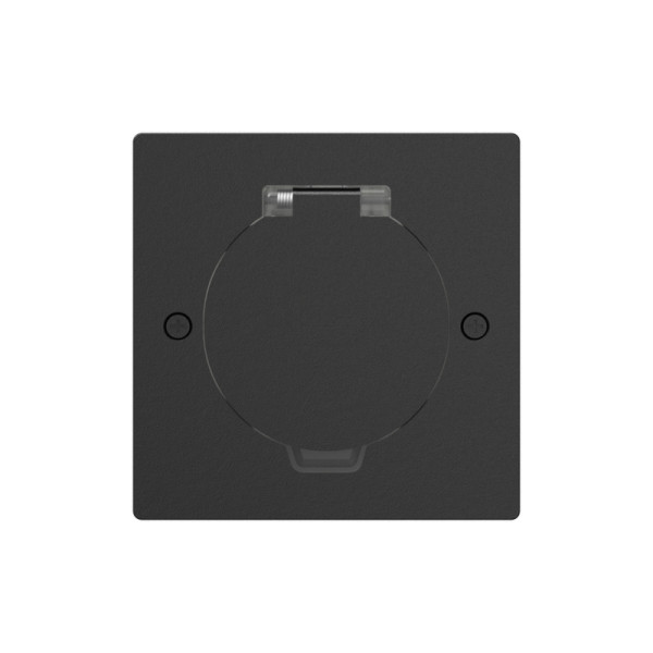 Лючок Surface 2 мод. (1 мод. 45х45 мм.),  круглая крышка,  антрацит,  IP44