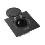 Лючок Surface 2 мод. (1 мод. 45х45 мм.),  круглая крышка,  антрацит,  IP44