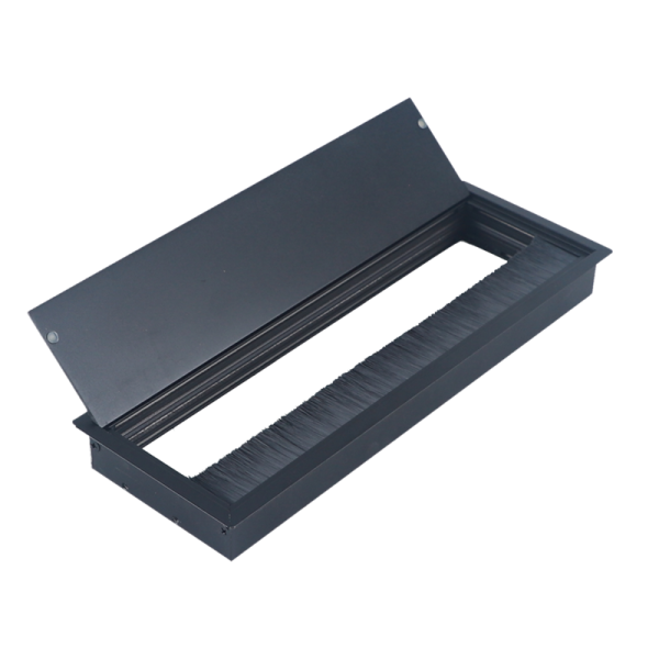 Кабельный громмет (лючок) в стол,  286*101мм,  цвет: черный