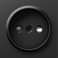 Накладка для розетки без заземления,  со шторками 16A 250 В~,  матовый карбон,  серия A07