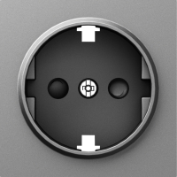 Накладка для розетки Schuko с заземлением,  со шторками 16A 250 В~, серия A07