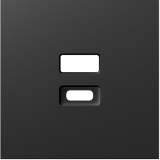 Накладка для розеток USB,  матовый карбон,  серия A07