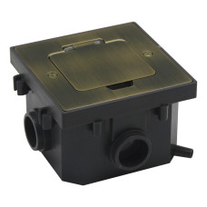 Лючок Surface 2 мод. (1 мод. 45х45 мм.),  античная латунь,  IP44,  (с уст. набором)