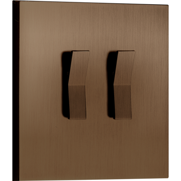 Переключатель на 2 тумблера,  клавиша Angle,  10AX 250V,  бронза,  серия N96