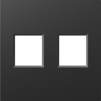 Накладка 2-я для розеток RJ45, TV, SAT,  матовый карбон,  серия A07