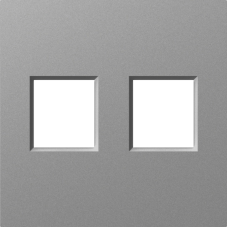 Накладка 2-я для розеток RJ45, TV, SAT,  сталь,  серия A07
