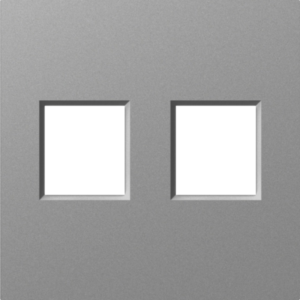 Накладка 2-я для розеток RJ45, TV, SAT,  сталь,  серия A07