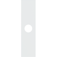 Лицевая панель для TV розеток и кабельных выводов с 1 отверстием 1 модуль,  белый