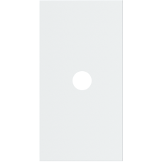 Лицевая панель для TV розеток Male с 1 отверстием 2 модуля,  белый