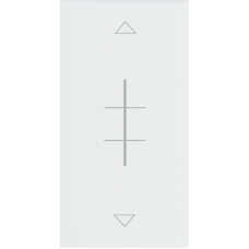 Лицевая панель для выкл. рольставень  2 модуля,  белый