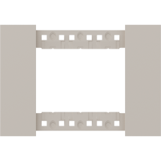 Декоративная рамка 3 модуля, итал.стандарт,  песочный