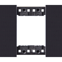 Декоративная рамка 2 модуля,  черное матовое стекло